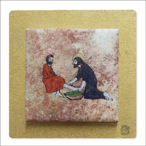 도자기 성화 액자-세족(상품코드:3184801)