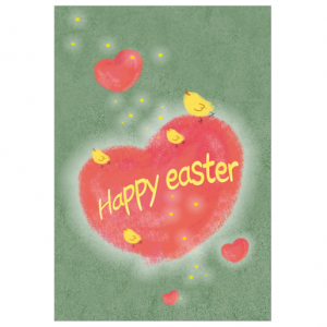 생활성서사 인터넷서점,부활 카드 - 녹색바탕과 하트 (소/5매)(상품코드 3062201)