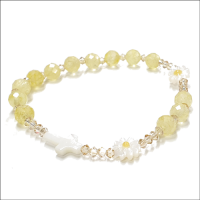 시트린 컷팅 꽃 묵주 팔찌(상품코드:3437401)